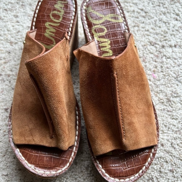 Sam Edelman Ranger wedge platform suede sandals - Picture 2 of 7